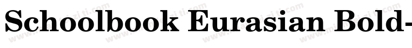 Schoolbook Eurasian Bold字体转换